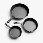 Multi-size Nonstick Frying Pan Uncoated Saute Pot Food Frying
