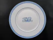 RAYNAUD TROPIC BLUE SALAD PLATE MONOGRAMMED 7 1/2" -0509D