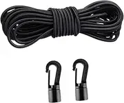 SEWACC Outdoor Bungee Cord with Hooks Elastic Shock Cord for Tent Fixing Luggage Binding and Cargo Securing High Elasticity Durable Wear Resistant Bungee Shocks Cord