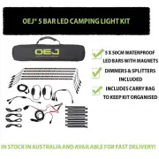 OEJ 5 Bar LED Camp Light Kit | LED Camping Lights |Dimmer Magnet Fastener