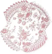20 Sheets Floral Tissue Paper 50x70cm, Gift Wrapping Paper for Gift Bags, Christmas Birthday Party for DIY Crafts Bouquet Wedding Birthday Decorations (Red)