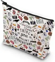 G2TUP Vampire Makeup Bag Stefan & Elena Fans Gift It's A Vampire Thing Cosmetic Bag Salvatore Brothers Merch, Vampire New M, Modern