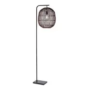 RANA Floor Lamp W500mm Black Matt Iron / Brown Rattan - RANA FL40BRW