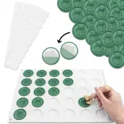 Wax Seal Mold Kit, Silicone Mat for Wax Seal Stamp, 100 Pcs Double Sided Adhesiv