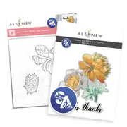 Altenew Stencil Art- White Cap Peonies & Add-on Die Bundle