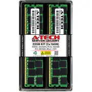 A-Tech 32GB 2x 16GB 4Rx4 PC3-10600R DDR3 1.35V ECC RDIMM REG Server Memory RAM