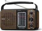 AM FM Portable Radio Shortwave Radio with BluetoothRadio Plug in Wall or Batt