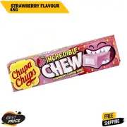 5x Chupa Chups Incredible Chew Soft Candy Strawberry Flavour 45g