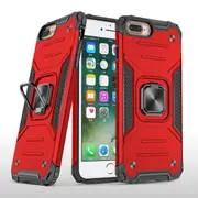 MCC Shockproof iPhone 7+ 8+ Plus Heavy Duty Case Cover Tough Apple Ring [Red]