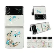 Phone Case For Samsung Galaxy Z Flip 6 Z Flip 5 Z Flip 4 Z Flip 3 Flip Flip Bling Rhinestone Crystal Diamond PC