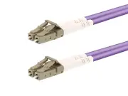 20m LC/UPC to LC/UPC Fiber Optic OM4 MultiMode Duplex 50/125 Patch Cable, Purple