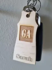 Personalised Netball Dress Keyring, Keychain, Netball, Engraved