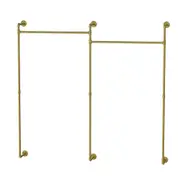 Industrial Pipe Clothing Rack Wall Mounted with Hanging Rods