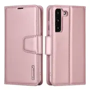 ZUSLAB Galaxy S22+ Case 5G 2022 S22 Plus Hanman Leather Wallet Card Case for Samsung - Rose Gold