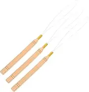Ciieeo 3pcs Threader Beading Needle Embroidery Tool Necklace Beads Dreadlock Beads Sewing Needles Stitching Inserter Long Beaded Needles Bead Threading Tool Manual Accessories Ring Hook