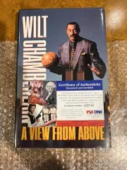 Wilt Chamberlain Autograph - A view from above book-PSA Certified