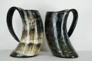 vintage Horn Mug For Drink ware Steins Mug Vintage Beer Horn Mug Set Of 2 Piece