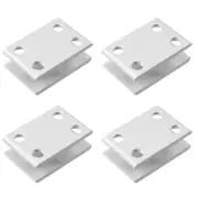 4Pcak Glass Clamps Adjustable Glass Shelf Bracket Support Glass Clip Holder G...