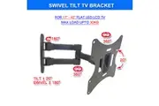 Full Motion TV Wall Bracket Swivel Tilt 17"-42" LCD LED Plasma TV Monitor VESA Bracket compatible with VESA 400X400 30kg Capacity
