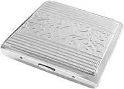 [WELANE] Cigarette Case, Vintage Metal Flip-top Cigarette Holder for Men and Women (Hold 20 Cigarette)