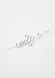 Pray For Me Rhinestone Cross Bar Earring