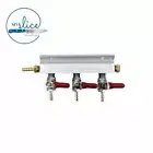 Gas Line Manifold Splitter 3 Output With Check Valve - Keg, Kegerator