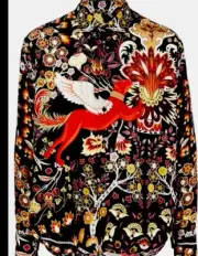 New $1,190 Etro 22/2023 menswear Silk Shirt Mythological Animal Print Sz 41