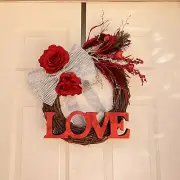 red and silver wreath -wreath-love Engagement Wreath Gift -engagement Gift Idea