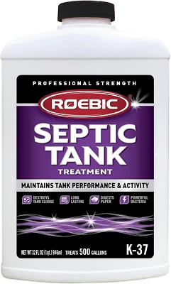 K-37-Q Septic Tank Treatment: Removes Clogs, Environmentally Friendly Bacteria E