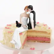 HD Wedding Cake Toppers Couple Bride&Groom Resin Figurine Funny Decoration US MG