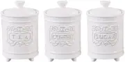 Empire Kitchen Storage Canisters, Tea, Coffee, Sugar, Set of 3,