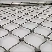 Safety Net Protection Rope Net Outdoor Safety Net 10cm Mesh Flexible Stainless Steel Rope Mesh Animal Barrier Fence Poultry Netting for Balcony Stair Wire Rope Protection Net(1.5x30m(4.92x98.4ft))