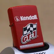 Zippo Oil Lighter Kendall Engine Oils GT-1 Red Brass Regular Case Japan