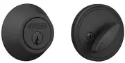 Schlage JD60622 Single Cylinder Deadbolt, Matte Black, Key Lock