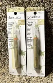 2 L'Oreal Glosslines Glistening Shadow Liner Shimmer Pencil LIMELIGHT SHINE