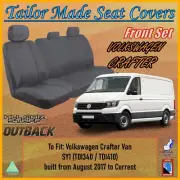 Australian Made Grey Canvas Seat Covers for Volkswagen Crafter 08/2017 - Current