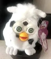 NWT VTG 1999 Tiger FURBY BUDDIES "Like Big" Cow White Black Dot PLUSH Toy Age 3+