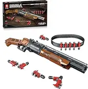 Reobrix 77028 Gun Building Blocks Set, Double Barrel Shotgun Toy Model Kit, Military Weapon Building Toy for 12+, 933 Pieces