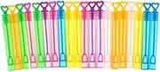 HONMEET 30Pcs Mixed Refilled Bubble Wands Heart Empty Bubble Party Favors for Birthdays Outdoor Events and Celebrations