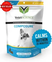 Composure Calming Treats for Small Dogs Dealing with Anxiety, Separation Stress,