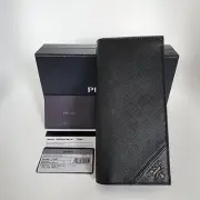 NEW PRADA Saffiano Leather Document Holder Travel Vertical Wallet RARE FIND