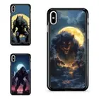 full moon and werewolf For Samsung A15 A16 S23 S24 S25 Ultra FE Fitted Case Skin