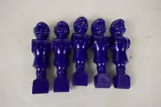 5 Premier Soccer Fooseball Table Replacement Man Players Purple Vintage Unused