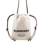 BURBERRY 經典LOGO 帆布 束口斜背包/手機包