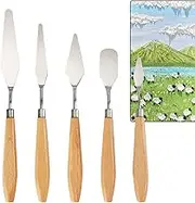 Painting Art Spatula - Stainless Steel Palette Tool Set | Non-slip Craft Tool, Drawing Supplies for Sculpting Construction Pottery Gouache Watercolor