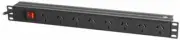 8 Way 19" Power Board Server Rack Mount PDU 1RU Surge Protected 15AMP Plug