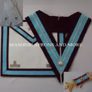 Mark Worshipful Masters Apron (WM)(Leather),Collar,Jewel & Gloves Set(MA5122-B)