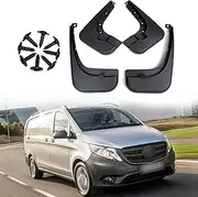 ERMWALR for Mercedes-Benz Vito W447 2016-2022 Special Mudguard Set of 4 No Drill Installation Design, Mudguard Flexible PP Mud Splash Resistant Durable Impact Resistant Fit Body