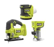 Ryobi ONE+ 18V 3-Tool Only Combo Kit w/ Jig Saw, Router, Random Orbit PCL1306KN