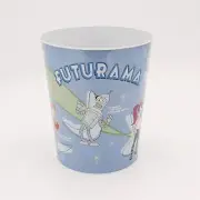 Rix Futurama Tin Trash Can Wastebasket Vintage 2002 Fry Bender Leela Zoidberg Vt